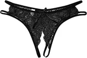 [Generic] Lingerie Costume Underwear Lace Low Crotch Women's Briefs Underpants Sexy Waist Panties Open Women's Panties Plus Size Lingerie for Women Costume