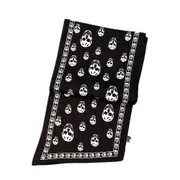 Classic Fashion Ladies Girls Cool Skull Skeleton Scarf Wrap Silk Necktie Hijab Head Scarf