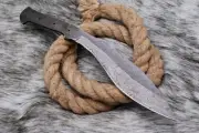 Custom HANDMADE DAMASCUS STEEL KUKRI KNIFE BLADE FULL TANG