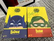 Adam West/Burt Ward SIGNED Batman '66 TV Show Hot Toys- Sideshow Action Figures