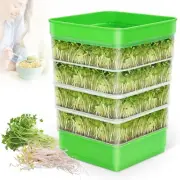 Seed Sprouter Kit,4-Tier Bean Sprouts Grow Kit,Micro Greens Growing Trays Stacka