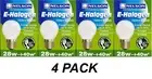 4 x 28W Pearl Fancy Round Light Globes Bulbs Lamps Screw E27 Warm White Halogen