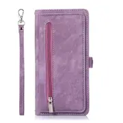 For Iphone 15 Zipper Card Slot Buckle Wallet Leather Phone Case