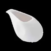 Oneida L5750000802 Luzerne Stage Warm White 3.5 oz Porcelain Creamer - 4 Doz