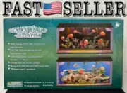 Playlearn Jelly Fish Sea Turtle Aquarium Mood Lamp with LED Lights 3D Backing