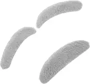 1 Set Grandpa Props Set Wig Fake Beard Halloween Costumes Apparel Outfits Fake Brown Beard Fake Mustache for Men Salt and Pepper Mustache Fake Goatee Grey High Temperature Wire