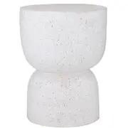 Amalfi Kaia Side Table/Stool White 35x35x45cm