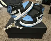 Air Jordan 1 Retro High OG FD1413-400 Toddler Blue/White/Black Shoes Size 4C
