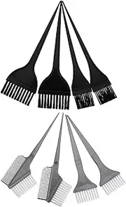 Baluue 8-piece Hair Dye Brush Set Styling Tools for Barber Salon Hair Tint Brush Applicator Kit Easy Wash Clean Diy Home Hair Coloring Accessories