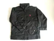 RALPH LAUREN BOYS HOODED JACKET 6 ZIP FRONT LINED LONG SLEEVE BLACK NWT (30)