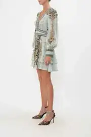 BNWT Camilla Button Front Frill Dress Free Espiritu Size S