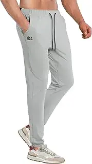 [BROKIG] Men's Hidzip Gym Track Pants, Lightweight Running Joggers Sports Workout Quick Dry Tracksuit Sweatpants with Zip Pocket