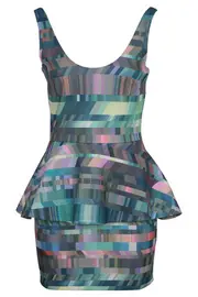 Stainglass Peplum Mini Dress--STA-UT1900