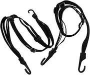 2pcs Luggage Lashing Rope Elastic Cargo Rope High Elastic Luggage Straps Helmet Bungee Cords Outdoor Bungee Cords Bungee Cord for Motorcycle Helmet Bike Luggage Strap Rubber Black