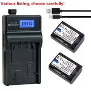 Replacement Battery or Charger for Sony NP-FV50 NP-FV30 Sony FDR-AX43 Handycam