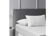 Washed Cotton Fitted Sheet Set (White) - Super King