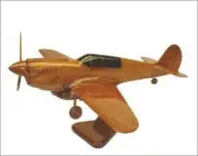 P-40 Warhawk Handcrafted Natural Mahogany Premium Wood Desk Model