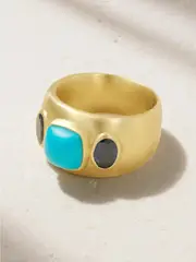 [Jenna Blake] Jenna Blake - 18-karat Gold, Sapphire And Turquoise Ring - Blue - 6 6 Blue