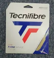 Tecnifibre X-One Biphase 17 Gauge 1.24mm Tennis String NEW Natural