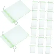 POPETPOP 100pcs Drawstring Mesh Fruit Protection Bags Durable Netting Bags for Vegetables Small Fruits Plants Reusable Easy to Use for All Seasons