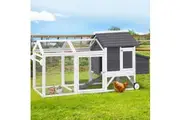 i.Pet Chicken Coop Rabbit Hutch Extra Large Wooden Run Bunny Cage House Outdoor