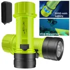 Rechargeable Scuba Diving Flashlight Underwater IPX8 Waterproof LED Light Torch