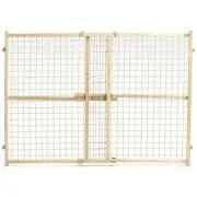 Wood/Wire Mesh Pet Gate 32 X 29-50 Inches;Natural