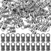 100pcs Durable Metal Cord Caps Fasteners for Jewelry Making Kit