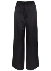 Day Birger ET Mikkelsen David Wide-leg Satin Trousers - Black - 42 (UK16 / XL) 42 (UK16 / XL)