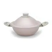Pensofal VapSi Wok 2 Handles Tray Fork & Lid Rose Pink