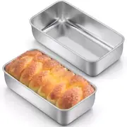 2 Pack Stainless Steel Bread Loaf Pans for Homemade Baking Bread Meatloaf