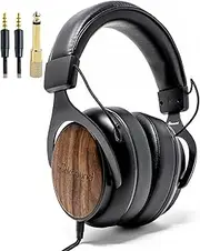 thinksound ov21 Wired Closed Back Headphones with Mic - Made with Sustainably Harvested Wood - Built for Music Enthusiasts, Audiophiles, Podcast Creators and Studio Professional