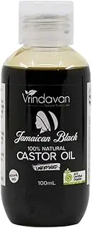 Vrindavan Unrefined Jamaican Black Extra Dark Castor Oil, 100 Milliliter