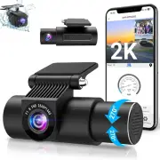 3 Channel 2K Dash Cam, 2K+1080P Dash Camera Front and Rear 360 Dual Dash Cam Bui