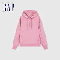在飛比找蝦皮商城優惠-Gap 女裝 Logo帽T 碳素軟磨法式圈織系列-粉紅色(4
