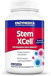 Enzymedica, Stem XCell, Antioxidant Support for Cellular Renewal, Brain Health and Stem Cell Regeneration, Vegetarian and Non-GMO, 60 Capsules (30 Servings)