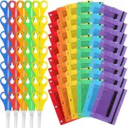 96 Pieces Back to School Supply Kit Kids Scissors Bulk Binder Pencil Pouches ...
