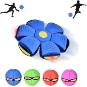 Magic Transforming UFO LED Light Flying Saucer Ball Stress Relief Outdoor Toy Unisex Plastic Deformation Flat Dual Modes