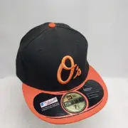 BALTIMORE ORIOLES MLB New Era 59FIFTY Authentic Collection Hat Cap Size 7 1/2