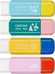 Plus Eraser, Case Eraser, Clutto Kurutto COE365, 4 Patterns Assorted, 36-133 x 4