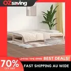 wooden day bed pull-out sofa bed solid pine 90x190 cm natural color 0437