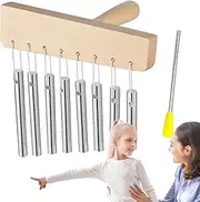 Meditation Chime | 8 Tone Chime With Knock Stick | Sound Healing Instruments, Musical Decor, Hand Percussion Instruments for Classroom Decoration
