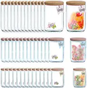45 Pcs Reusable Mason Jar Zipper Bags Airtight Seal Storage Seeds Candy Spices