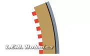 Scalextric Track Radius 2 Curve Outer Borders 22.5º slot car track, 4/pk C8239
