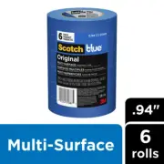 3M ScotchBlue 0.94 In. x 60 Yds. Original Multi-Surface Painter's Tape (6 Rolls)