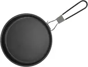 Luxshiny Wear-Resistant Camping Skillet Multi-Functional Frying Pan Reusable Outdoor Cooking Pan Aluminum Alloy Cooking Set Daily Use Skillet