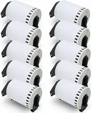 BETCKEY - Compatible with Brother DK-22243 Label Rolls, 103mm(W) x 30.48m(L), Continuous Shipping Label Using for Brother QL Label Printers [10 Rolls/Continuous Labels]