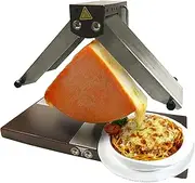Half Wheel Raclette Cheese Melter Machine, 900W Heating Machine, Multi-Function Electric Oven Grill, Commercial Hot Melt Machine, Table Grill Melting Machine for Restaurant, Black