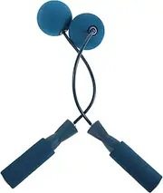 Totority 1 Pair Weighted Ropeless Jump Rope for Fitness Tangle Cordless Skipping Rope with Dual Bearing Design for Men Women for Workouts Blue