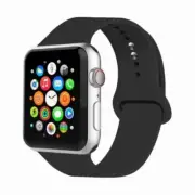 FOR APPLE iWATCH STRAP 38 - 40 mm 6 SE 5 4 3 SILICONE Small Medium BAND Black